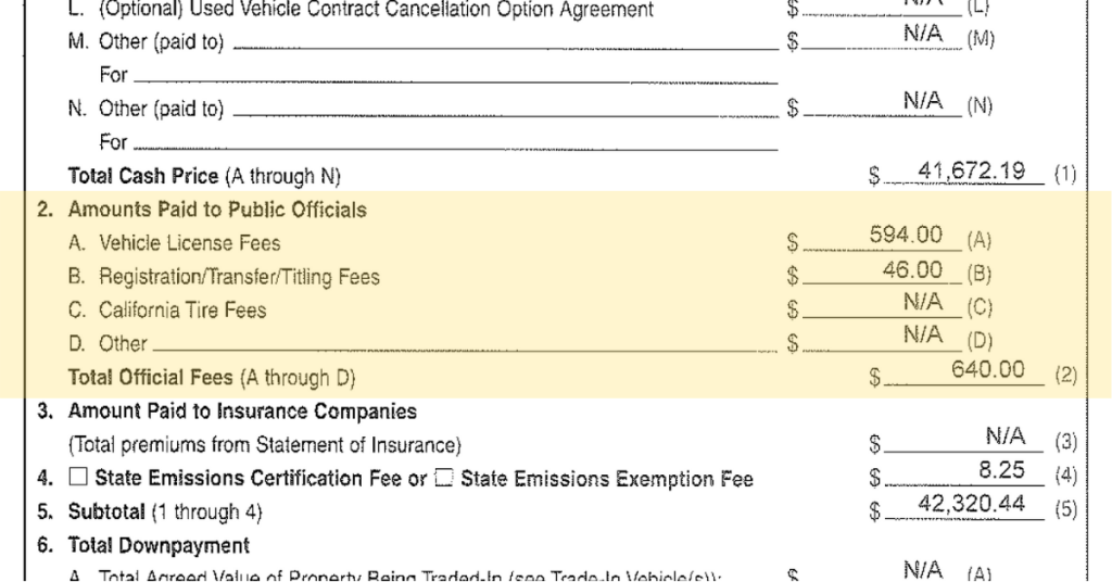 vehicle license fees
