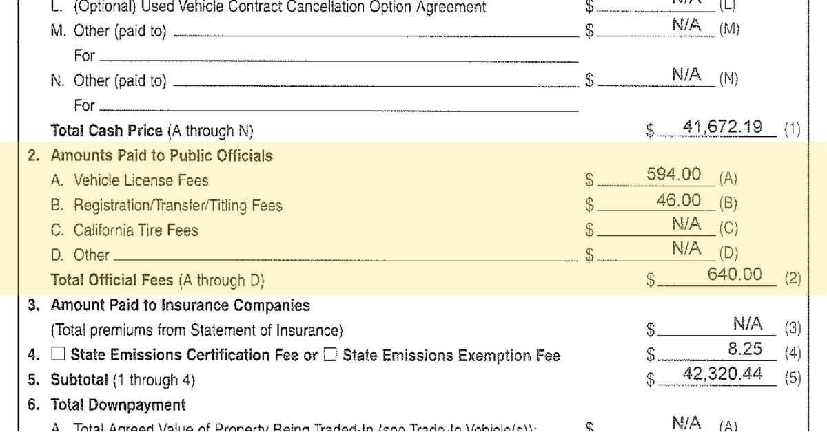 vehicle license fees